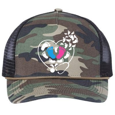 Nicu Nurse Icu Nurse Heart Cool Gift Retro Rope Trucker Hat Cap