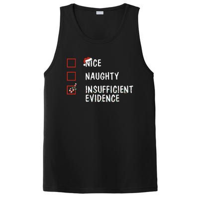 Nice Naughty Insufficient Evidence Christmas Santa Claus PosiCharge Competitor Tank