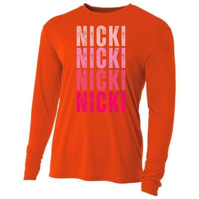 Name Nicki I Love Nicki Cooling Performance Long Sleeve Crew