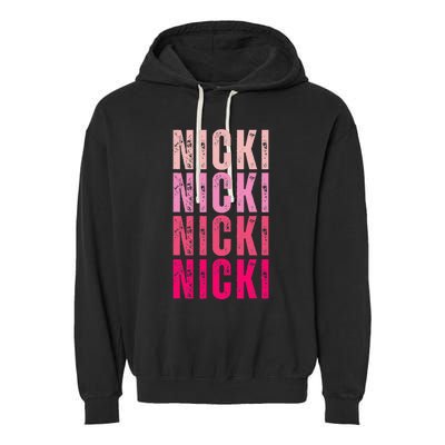 Name Nicki I Love Nicki Garment-Dyed Fleece Hoodie