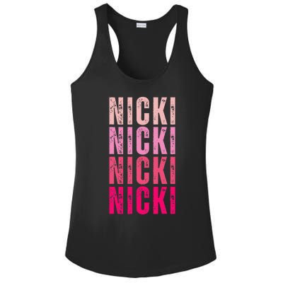 Name Nicki I Love Nicki Ladies PosiCharge Competitor Racerback Tank