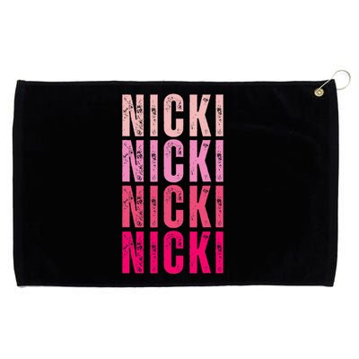 Name Nicki I Love Nicki Grommeted Golf Towel