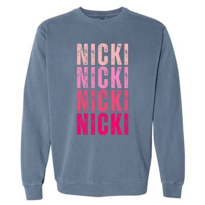 Name Nicki I Love Nicki Garment-Dyed Sweatshirt