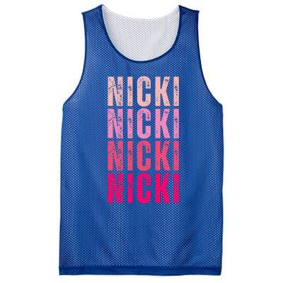 Name Nicki I Love Nicki Mesh Reversible Basketball Jersey Tank