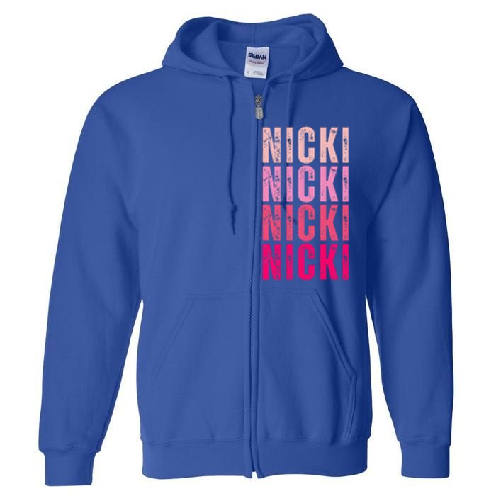 Name Nicki I Love Nicki Full Zip Hoodie