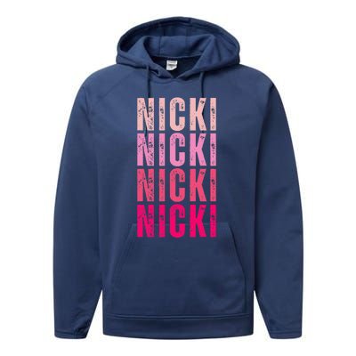 Name Nicki I Love Nicki Performance Fleece Hoodie