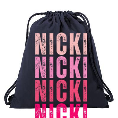 Name Nicki I Love Nicki Drawstring Bag