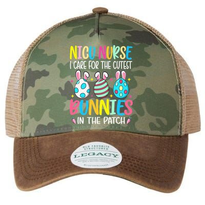 NICU Nurse I Care For The Cutest Bunnies In The Patch Easter Legacy Tie Dye Trucker Hat