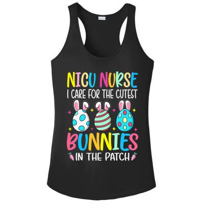 NICU Nurse I Care For The Cutest Bunnies In The Patch Easter Ladies PosiCharge Competitor Racerback Tank