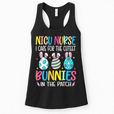 NICU Nurse I Care For The Cutest Bunnies In The Patch Easter Womens Tank Top