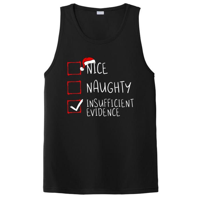 Nice Naughty Insufficient Evidence Christmas Santa Claus PosiCharge Competitor Tank