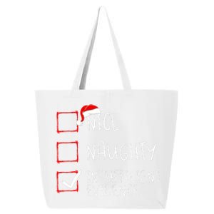 Nice Naughty Insufficient Evidence Christmas Santa Claus 25L Jumbo Tote