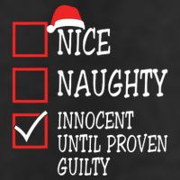 Nice Naughty Innocent Until Proven Guilty Christmas List 25L Jumbo Tote