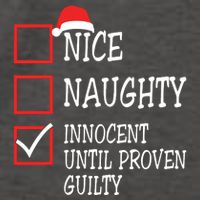 Nice Naughty Innocent Until Proven Guilty Christmas List Vector Backpack