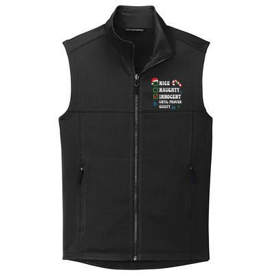 Nice Naughty Innocent Until Proven Guilty Checklist Naughty Or Nice Collective Smooth Fleece Vest