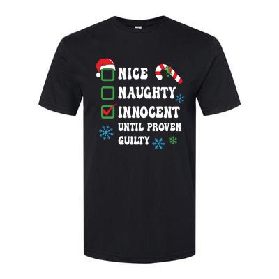 Nice Naughty Innocent Until Proven Guilty Checklist Naughty Or Nice Softstyle® CVC T-Shirt