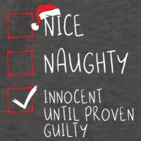 Nice Naughty Innocent Until Proven Guilty Christmas List Vector Backpack