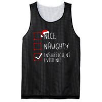 Nice Naughty Insufficient Evidence Christmas Santa Claus Mesh Reversible Basketball Jersey Tank