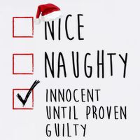 Nice Naughty Innocent Until Proven Guilty Christmas Checklist T-Shirt