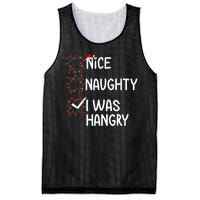 Nice Naughty I Was Hangry Christmas List Santa Claus Xmas Mesh Reversible Basketball Jersey Tank