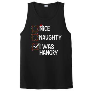 Nice Naughty I Was Hangry Christmas List Santa Claus Xmas PosiCharge Competitor Tank