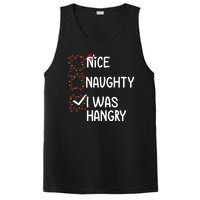 Nice Naughty I Was Hangry Christmas List Santa Claus Xmas PosiCharge Competitor Tank