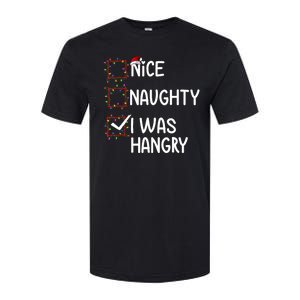 Nice Naughty I Was Hangry Christmas List Santa Claus Xmas Softstyle CVC T-Shirt