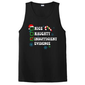 Nice Naughty Insufficient Evidence Christmas Santa Claus PosiCharge Competitor Tank