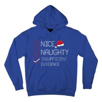 Nice Naughty Insufficient Evidence Christmas Pajama Funny Gift Hoodie