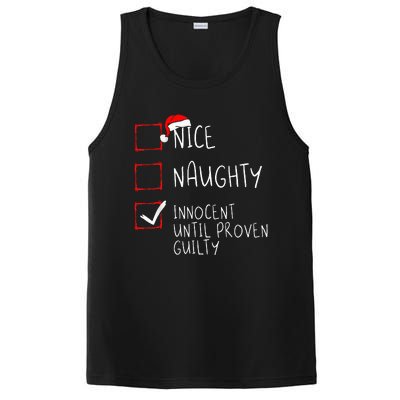 Nice Naughty Innocent Until Proven Guilty Christmas List PosiCharge Competitor Tank