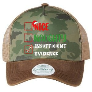 Nice Naughty Insufficient Evidence Christmas Inappropriate Legacy Tie Dye Trucker Hat