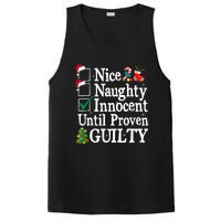 Nice Naughty Innocent Until Proven Guilty Christmas List PosiCharge Competitor Tank