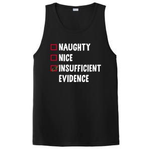 Naughty Nice Insufficient Evidence Funny Christmas Lawyer Gift PosiCharge Competitor Tank