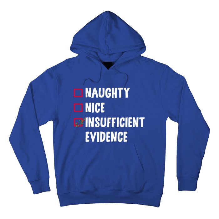 Naughty Nice Insufficient Evidence Funny Christmas Lawyer Gift Hoodie