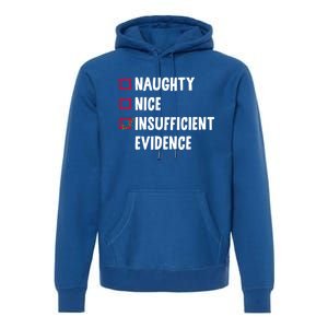 Naughty Nice Insufficient Evidence Funny Christmas Lawyer Gift Premium Hoodie