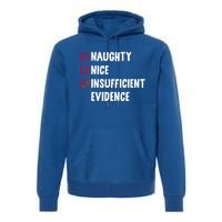 Naughty Nice Insufficient Evidence Funny Christmas Lawyer Gift Premium Hoodie