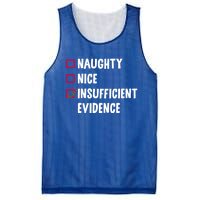 Naughty Nice Insufficient Evidence Funny Christmas Lawyer Gift Mesh Reversible Basketball Jersey Tank