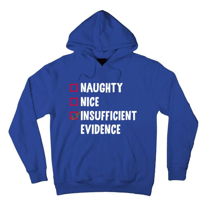 Naughty Nice Insufficient Evidence Funny Christmas Lawyer Gift Tall Hoodie