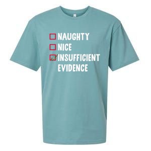 Naughty Nice Insufficient Evidence Funny Christmas Lawyer Gift Sueded Cloud Jersey T-Shirt