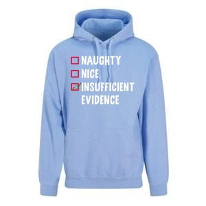 Naughty Nice Insufficient Evidence Funny Christmas Lawyer Gift Unisex Surf Hoodie