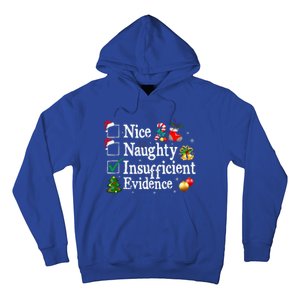 Nice Naughty Insufficient Evidence Christmas Hoodie