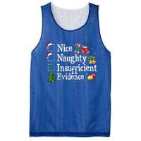 Nice Naughty Insufficient Evidence Christmas Mesh Reversible Basketball Jersey Tank