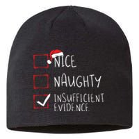 Nice Naughty Insufficient Evidence Christmas Santa Claus Sustainable Beanie