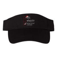 Nice Naughty Insufficient Evidence Christmas Santa Claus Valucap Bio-Washed Visor