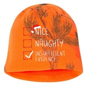 Nice Naughty Insufficient Evidence Christmas Santa Claus Kati - Camo Knit Beanie