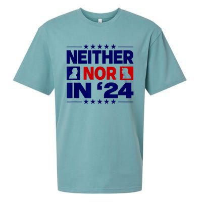 Neither Nor In 24 Funny Trump US Flag Biden Retro Vintage Sueded Cloud Jersey T-Shirt