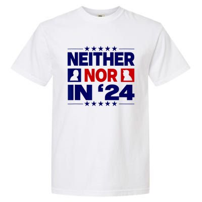 Neither Nor In 24 Funny Trump US Flag Biden Retro Vintage Garment-Dyed Heavyweight T-Shirt