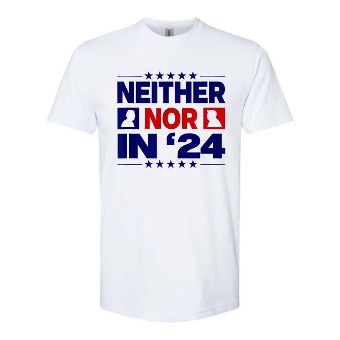 Neither Nor In 24 Funny Trump US Flag Biden Retro Vintage Softstyle CVC T-Shirt