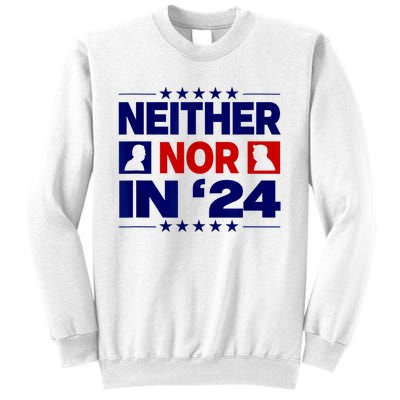 Neither Nor In 24 Funny Trump US Flag Biden Retro Vintage Sweatshirt