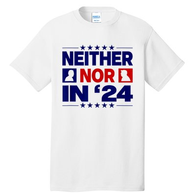 Neither Nor In 24 Funny Trump US Flag Biden Retro Vintage Tall T-Shirt